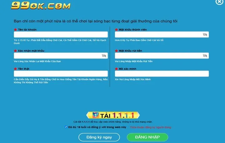 Hướng dẫn đăng ký 99OK cho tân thủ