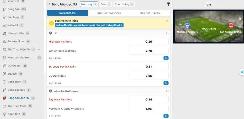 Quy tắc cần nắm rõ khi Bóng bầu dục Mỹ 99OK