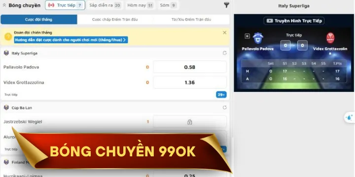 Bóng chuyền 99OK - Tìm hiểu các loại kèo hấp dẫn phổ biến nhất