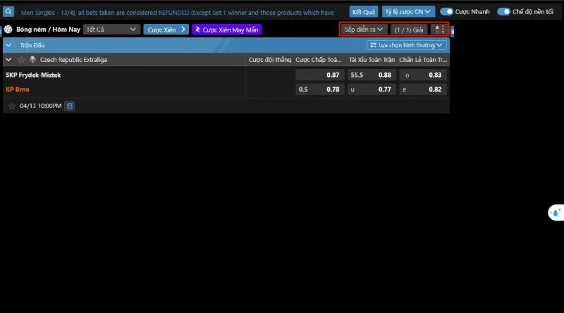 Các hình thức cá cược Bóng ném 99OK