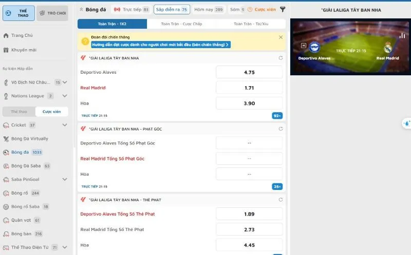 Tổng hợp các nhà phát hành thể thao đình đám tại 99OK