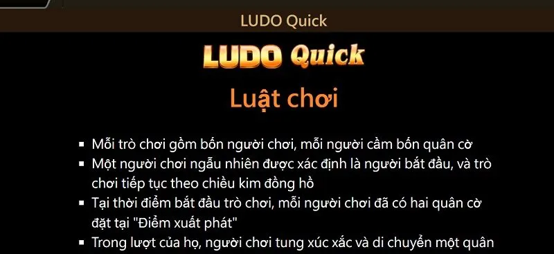 Luật chơi Ludo Quick 99OK cơ bản