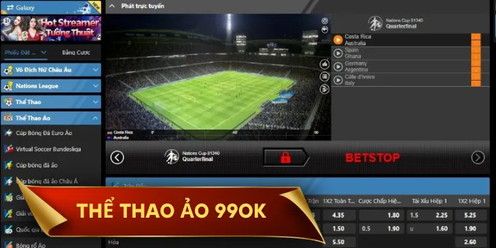 Thể thao ảo 99OK - Trải nghiệm cá cược thế hệ mới, không kém thực tế